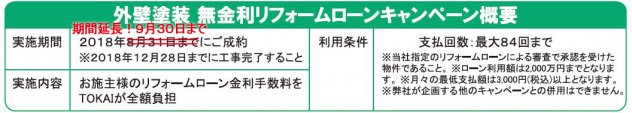外壁塗装応援キャンペーン概要