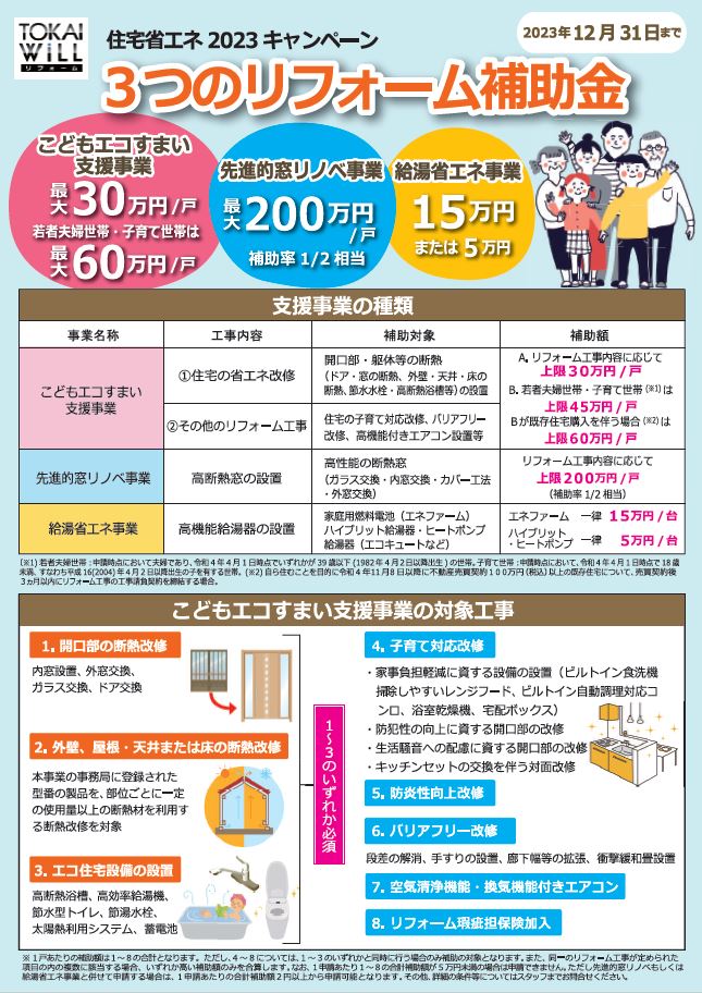 2023省エネ補助金 チラシ